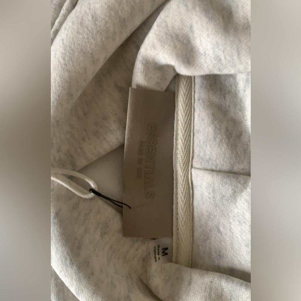 Essentials Fear of God Hoodie light oatmeal/White size M